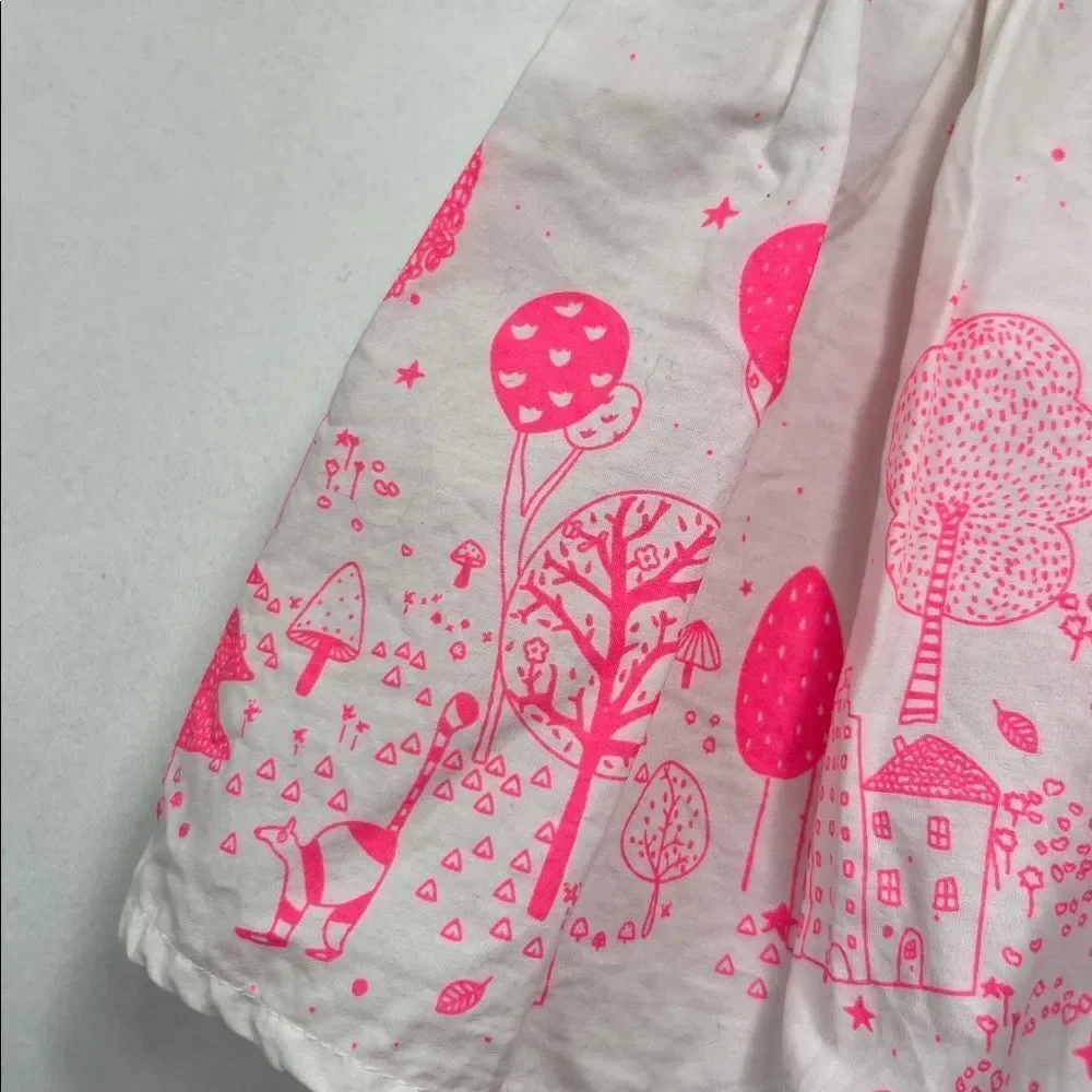 GAP White Dress with Neon Pink Accents size 18-24 months